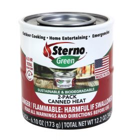 2.25 Hour  Sterno® Green Canned Heat Outdoor - 2 pack
